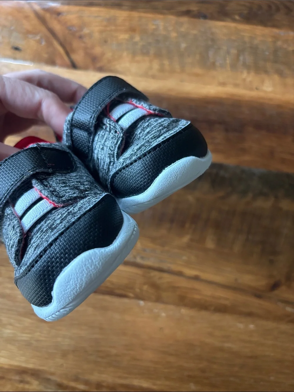 See Kai Run Grey and Red Athletic Sneakers - Comfortable Slip-On Shoes
